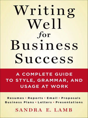 cover image of Writing Well for Business Success